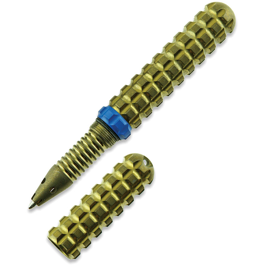 AuCon Tenax EDC Blue & Gold Aluminum Writing Pen 0045BRZ
