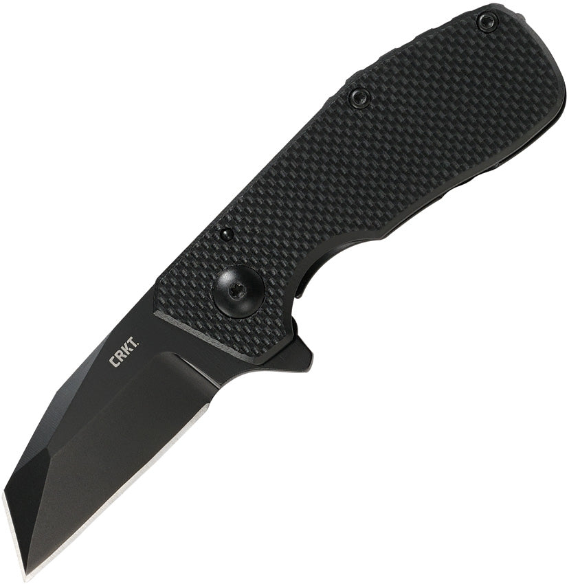 CRKT Razelcliffe Compact Black G10 Framelock Folding Black Knife 4021gk