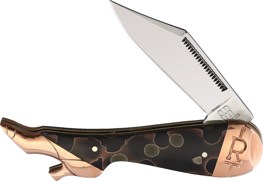 Rough Ryder Small Leg Copper Swirl Folding Pocket Knife 2061