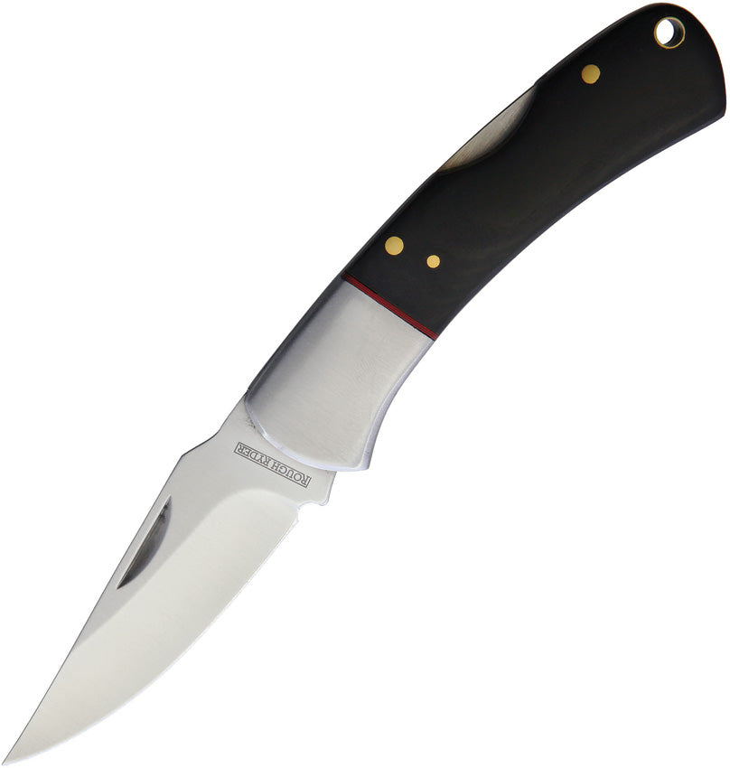 Rough Ryder Highland Lockback Black Micarta Folding Stainless Clip Pt Knife 2099