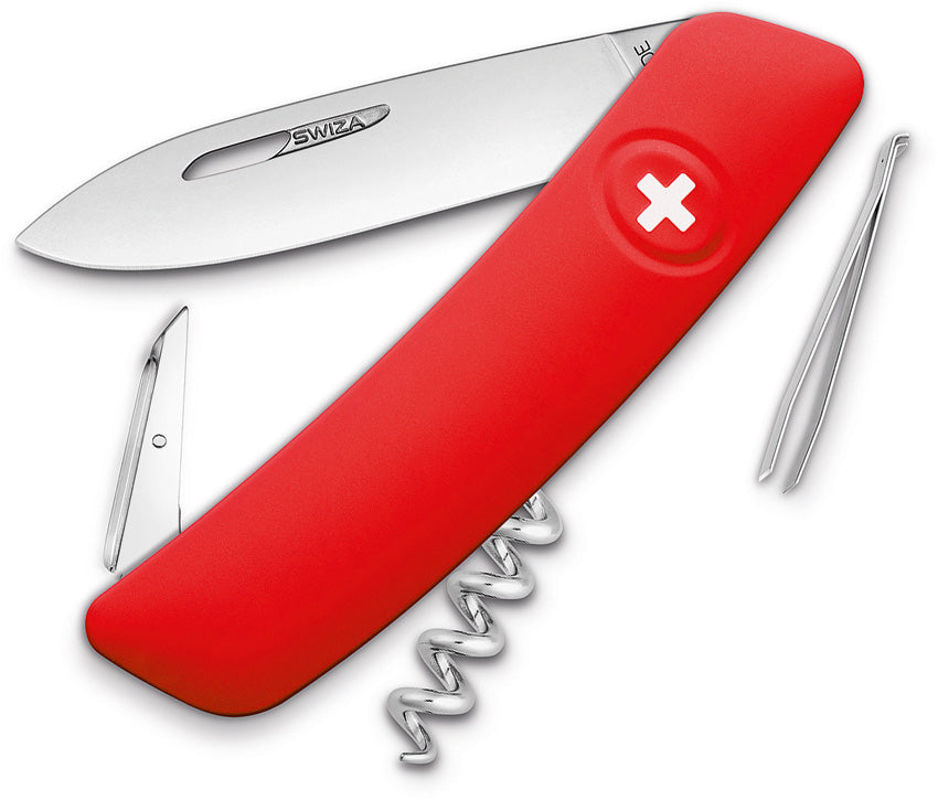 Swiza D01 Swiss Pocket Knife Screwdriver Red Handle Folding Multi-Tool 1000