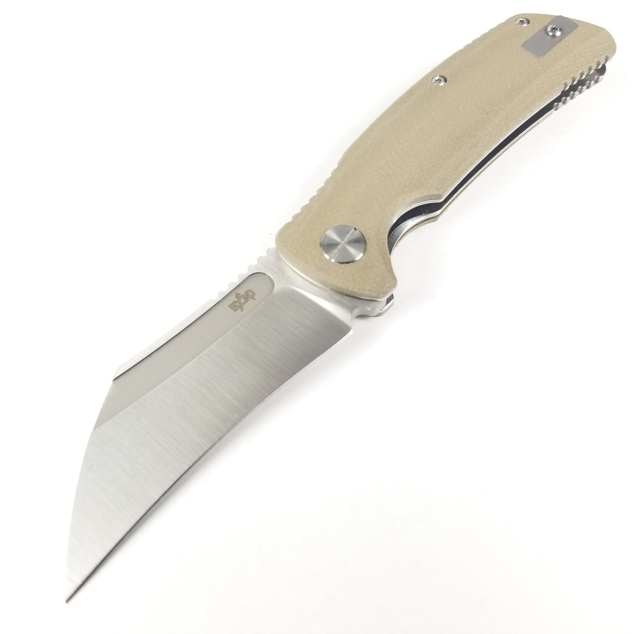 B'yond EDC Garra Pocket Knife Linerlock Brown Micarta Folding VG-10 Blade 2102SA