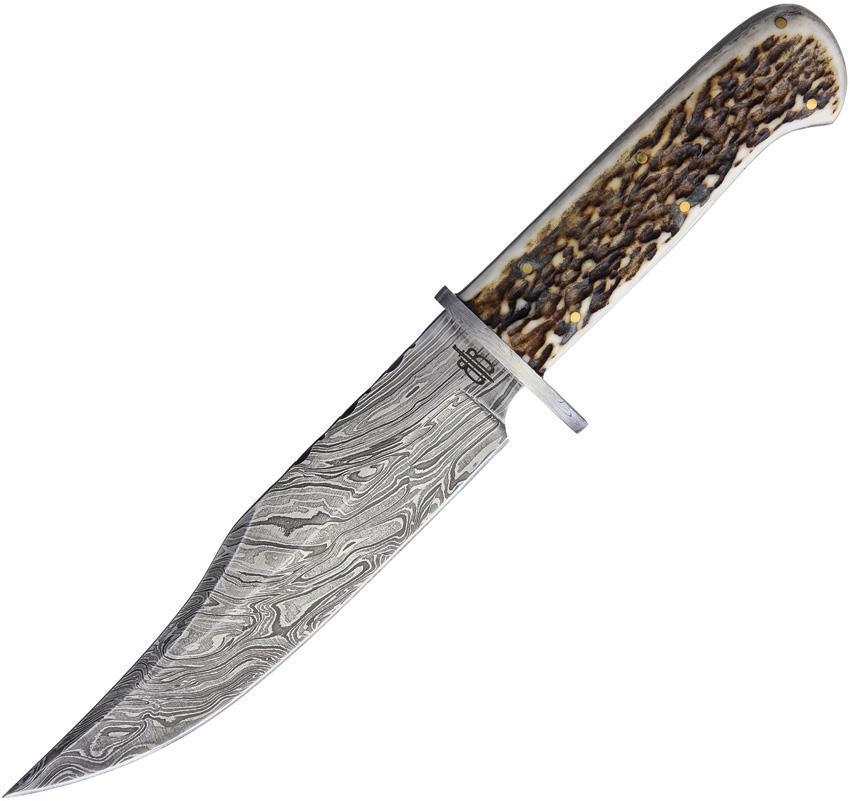 BucknBear Kings Stag Bowie Fixed Blade Knife w/ Sheath 123213