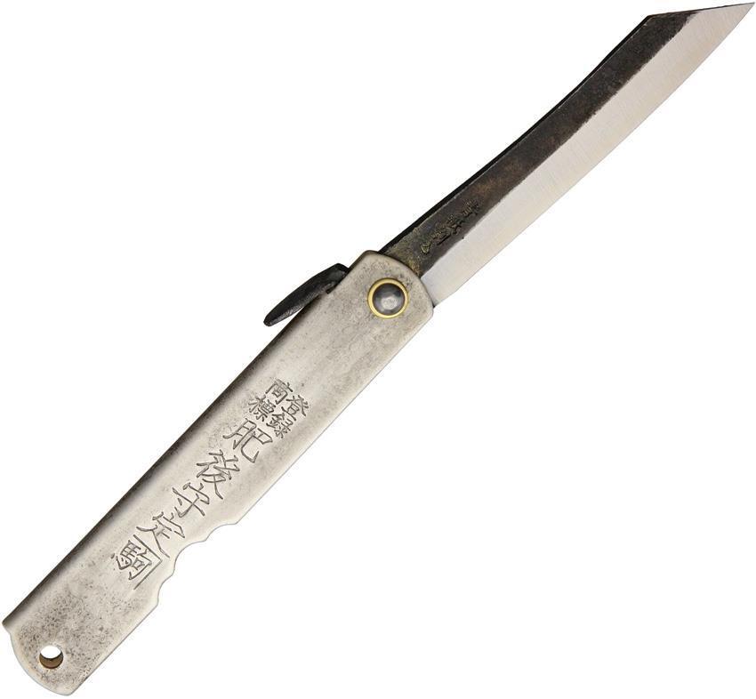 Higonokami Knives Koriwa Silver Folding Pocket Knife Steel Blade GO152