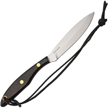 Grohmann M2S Trout & Bird Black Linen Fixed Blade Knife
