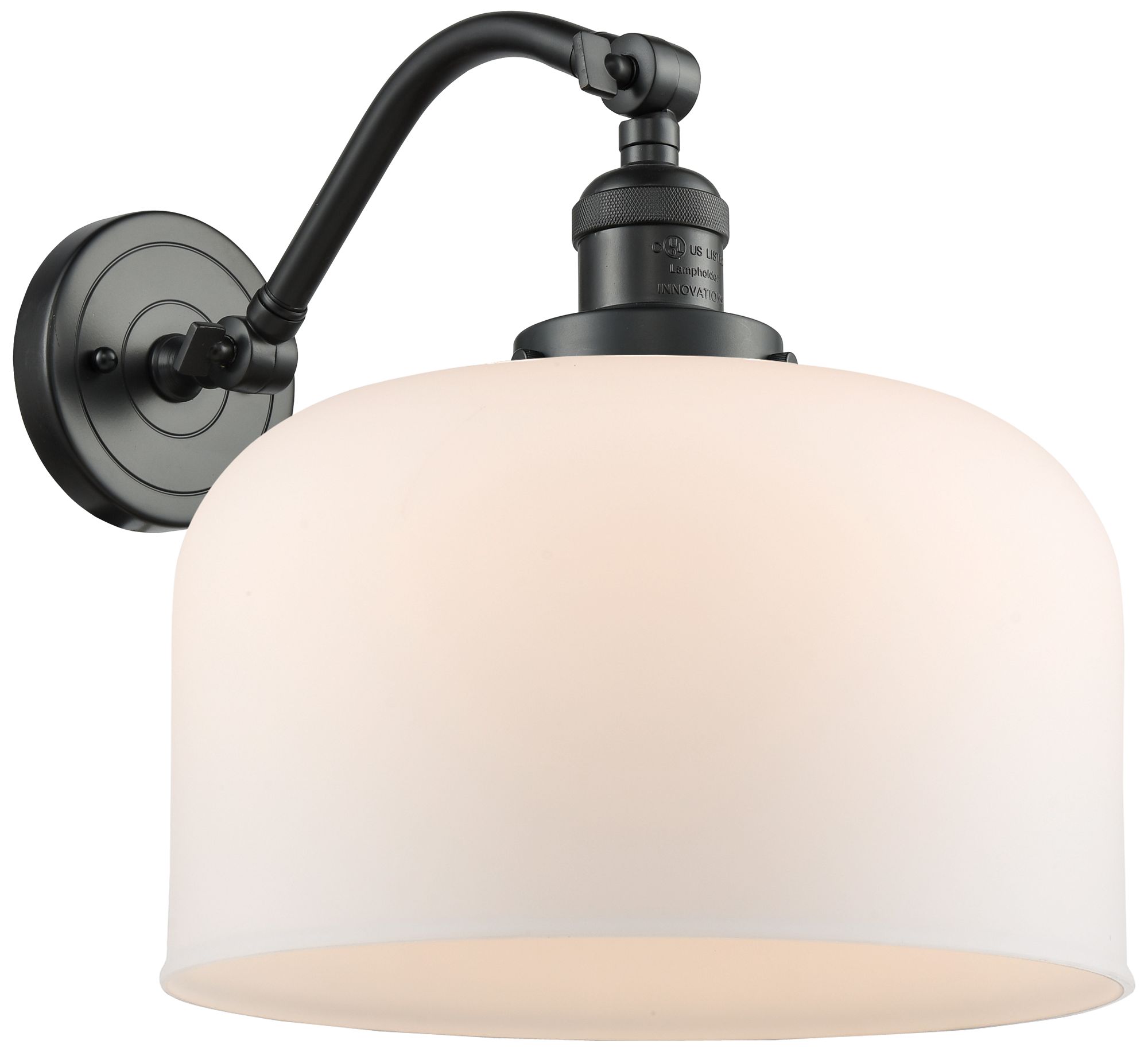 Bell 12" Oil Rubbed Bronze Sconce w/ Matte White Shade