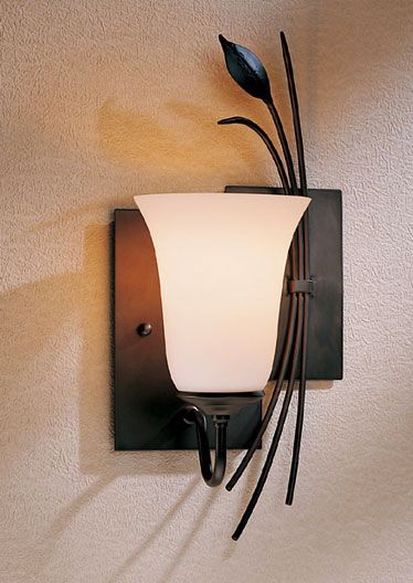Hubbardton Forge Right Side Leaf and Stem Wall Sconce