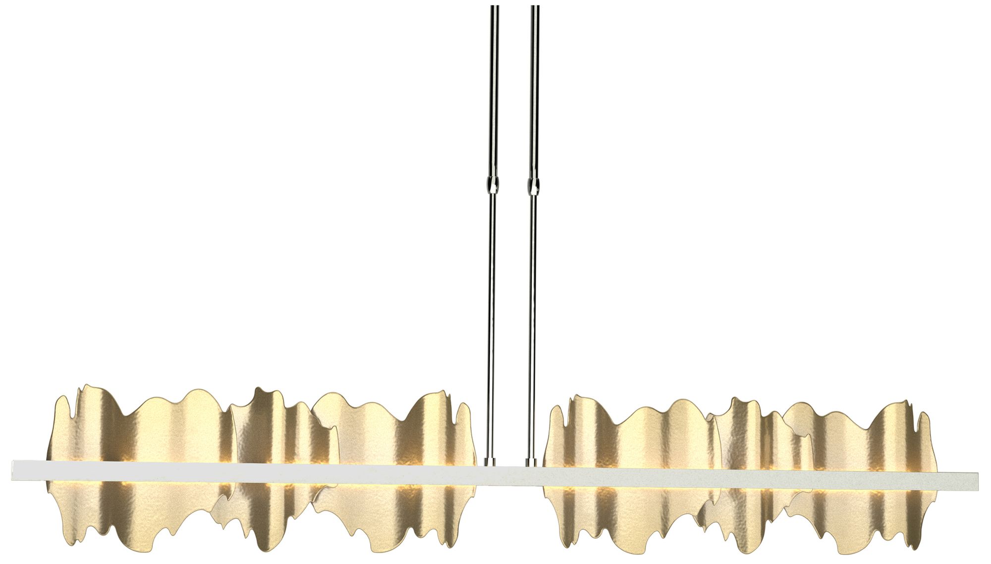 Hildene 51.9"W Modern Brass Accented Large Sterling Long LED Pendant