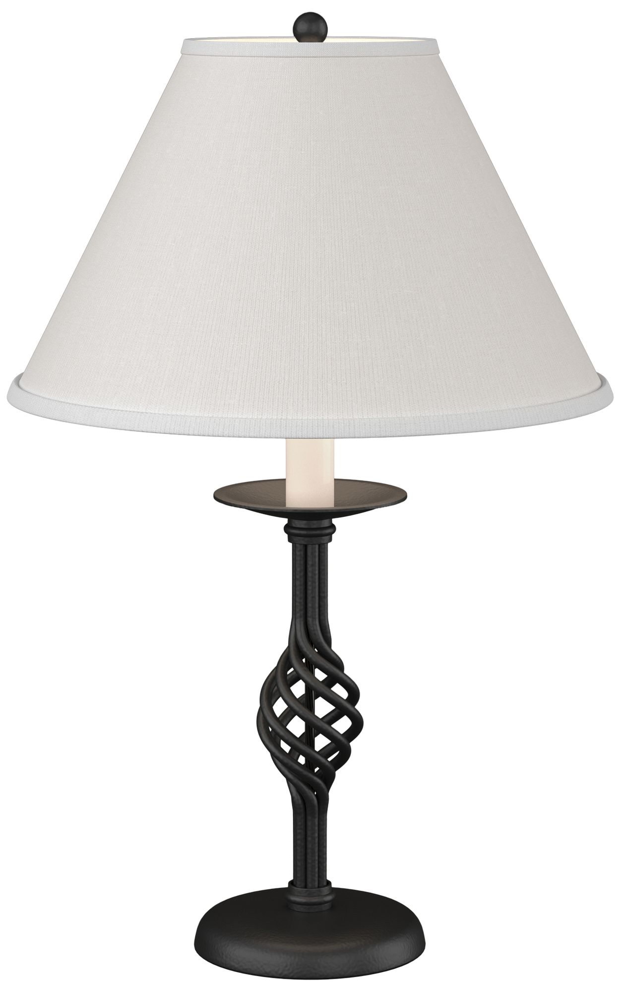 Twist Basket 25.5" High Black Table Lamp With Natural Anna Shade