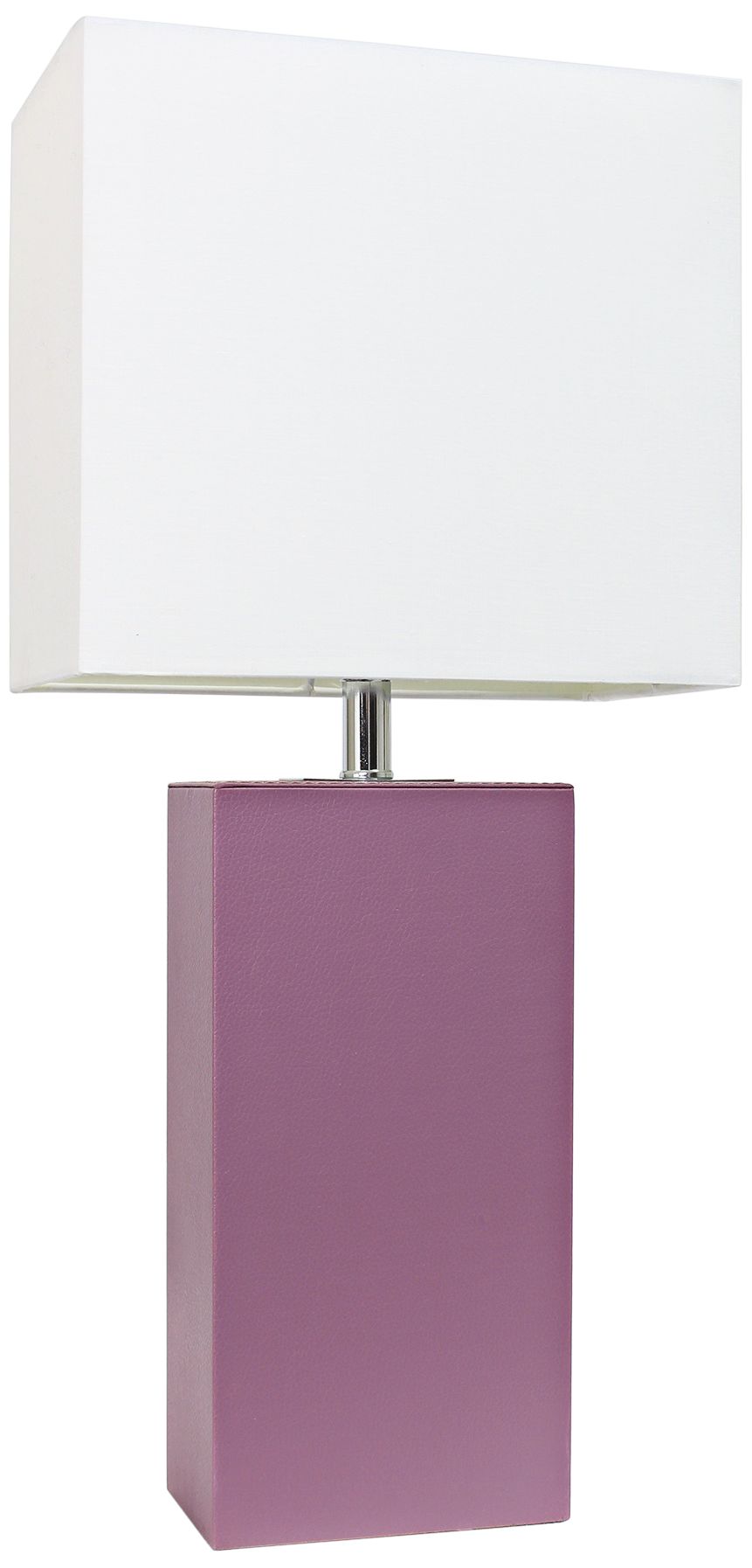 Albers Purple Leather Accent Table Lamp