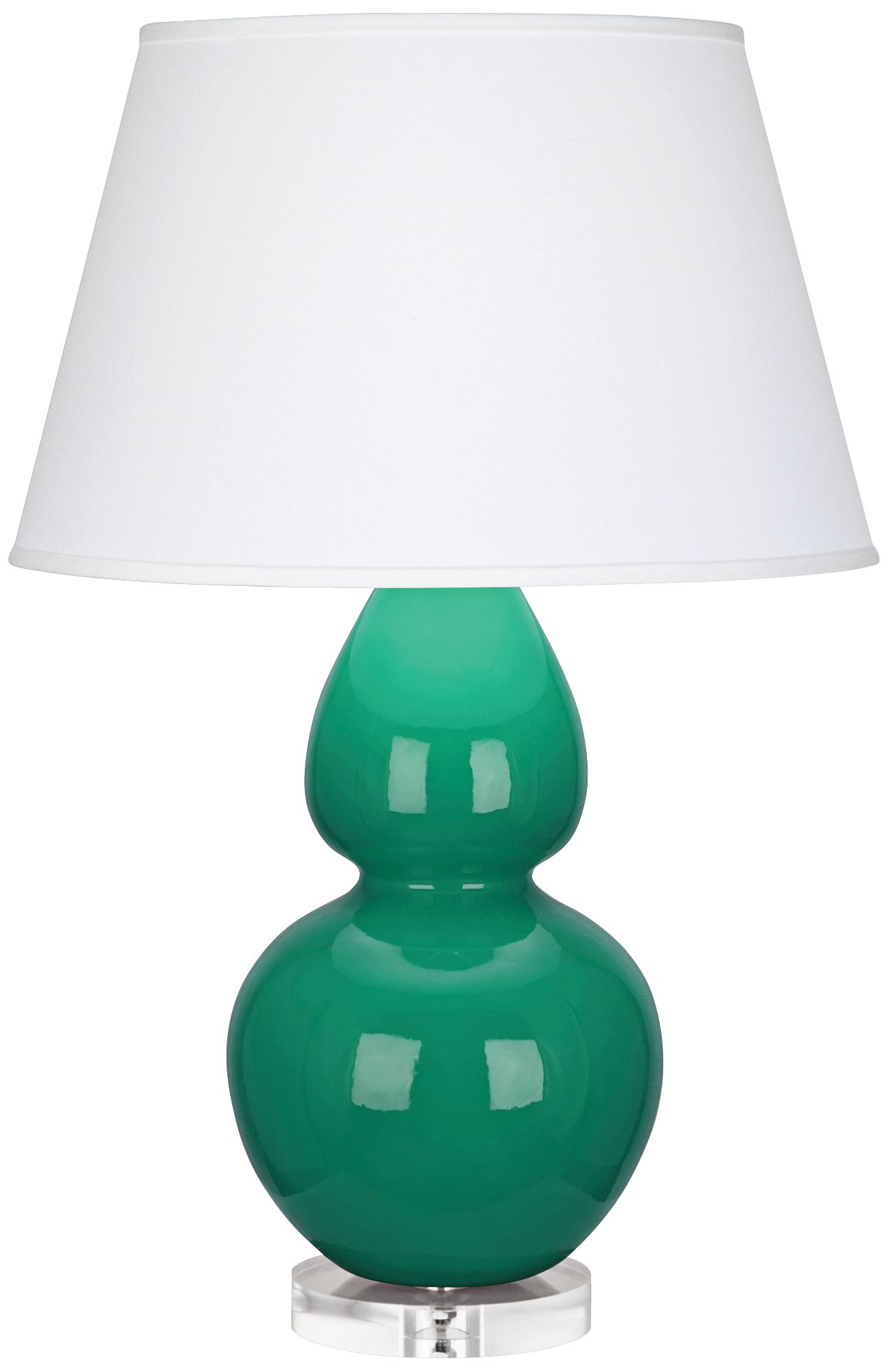 Robert Abbey Emerald Double Gourd Ceramic Table Lamp