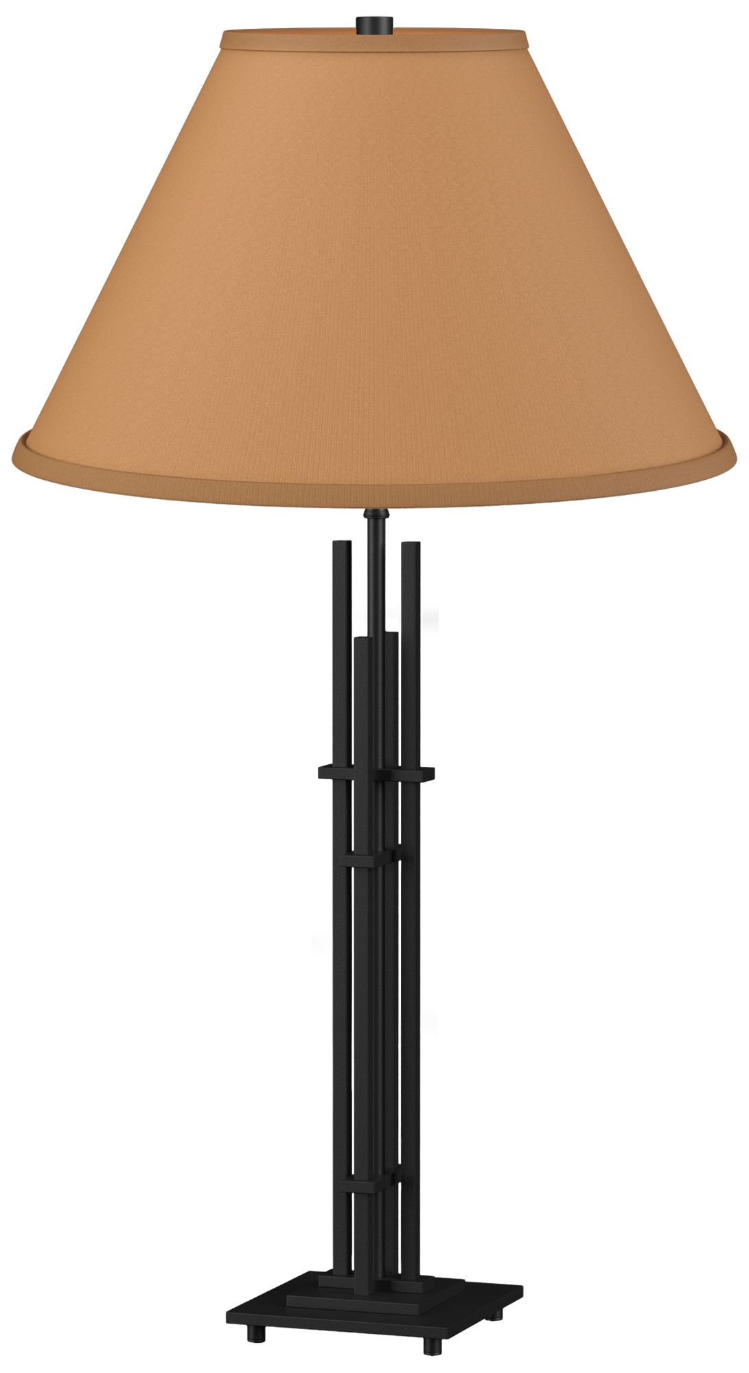 Metra 26" High Black Quad Table Lamp With Doeskin Suede Shade