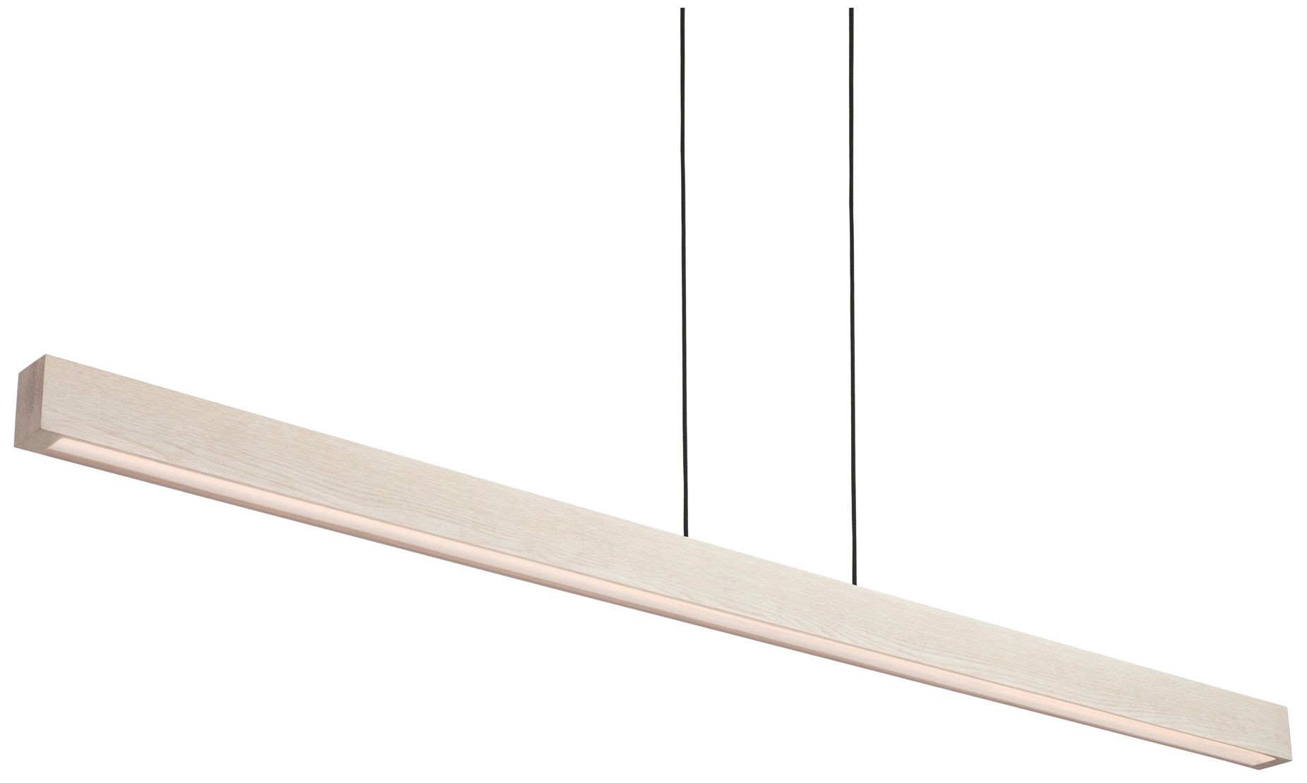 Una 48" White Oak Downlight Dimmable 3500K LED Linear Pendant