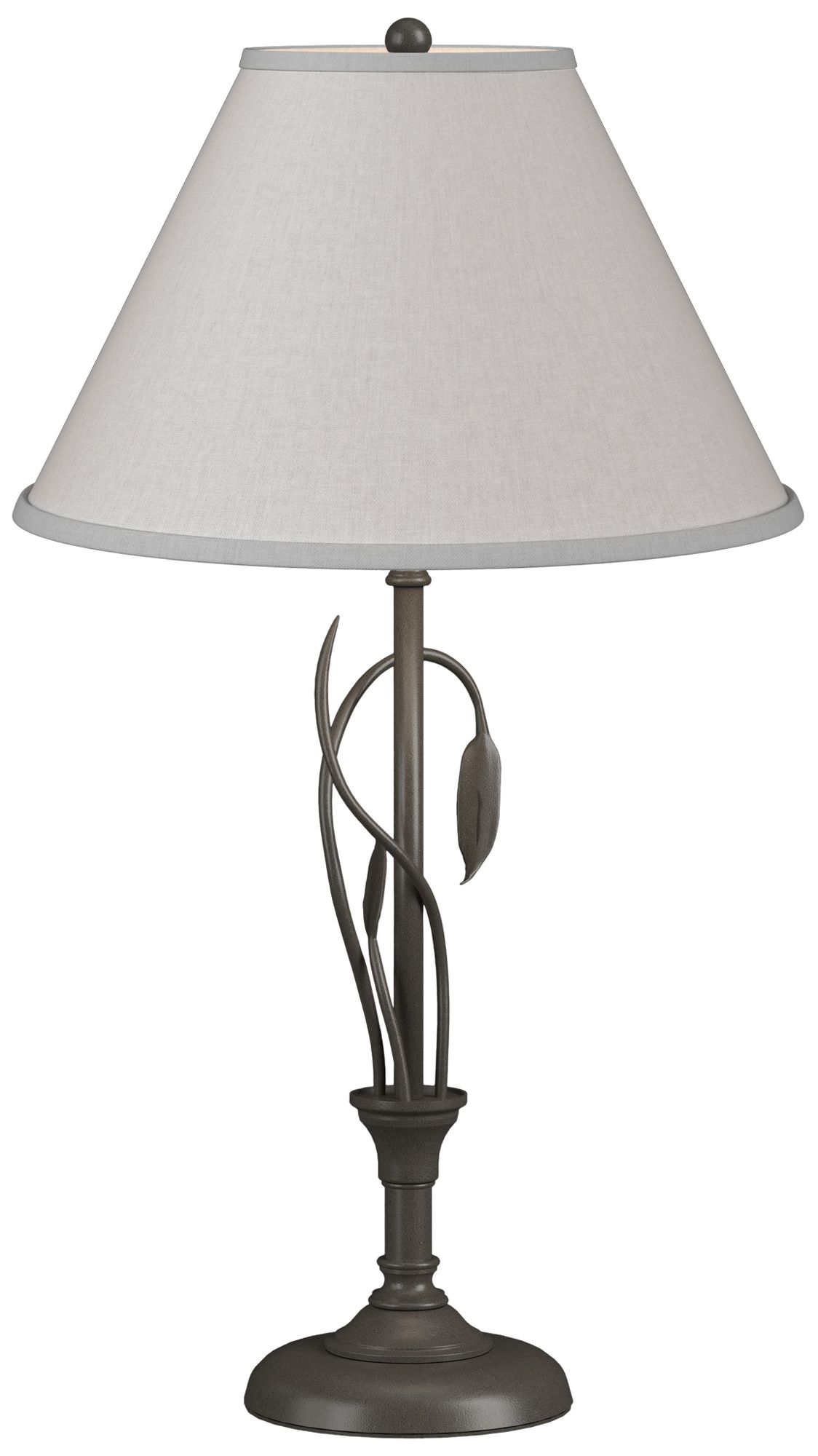 Forged Leaves and Vase 26.4"H Dark Smoke Table Lamp w/ Light Grey Shad