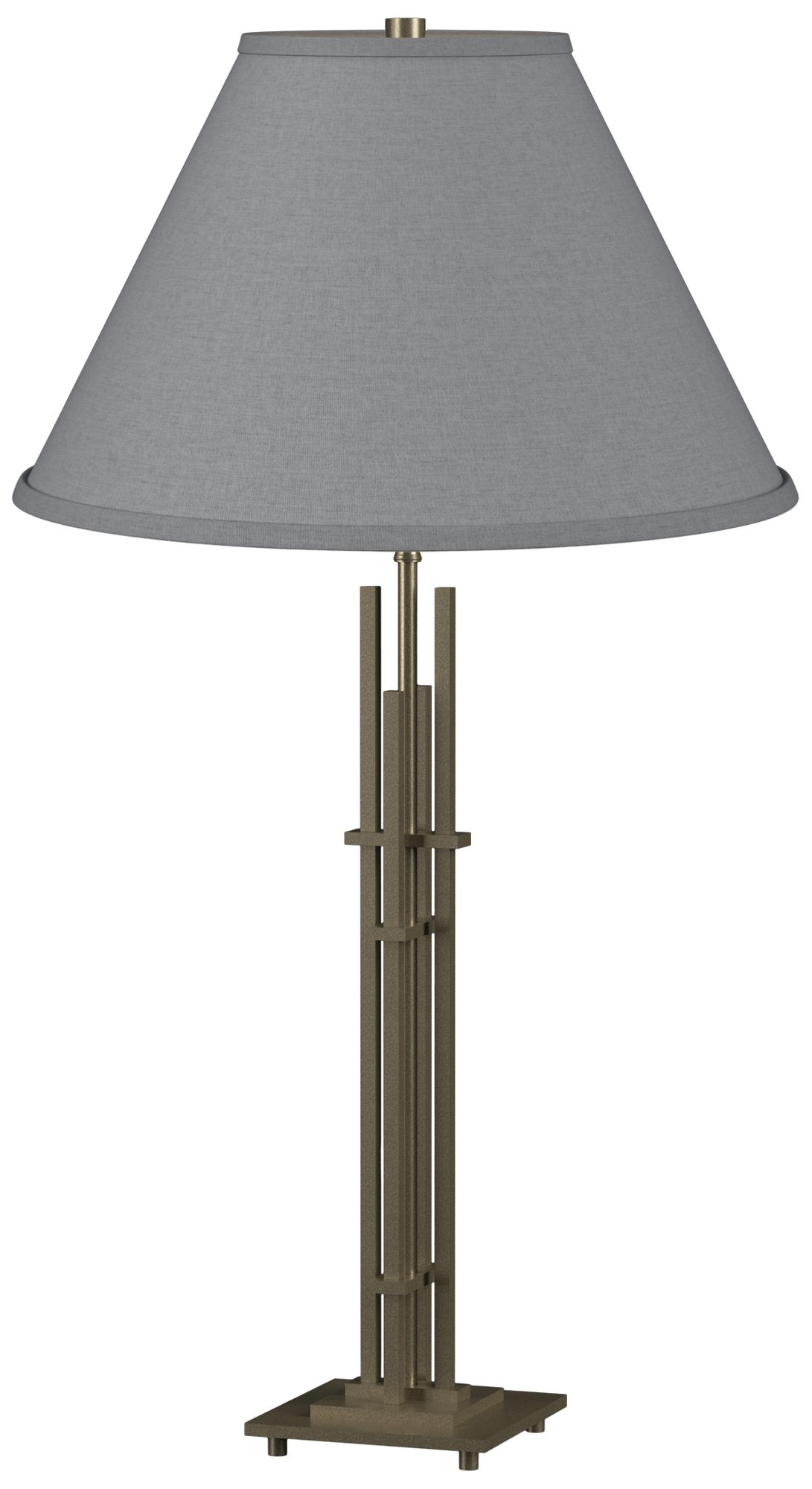 Metra 26" High Soft Gold Quad Table Lamp With Medium Grey Shade