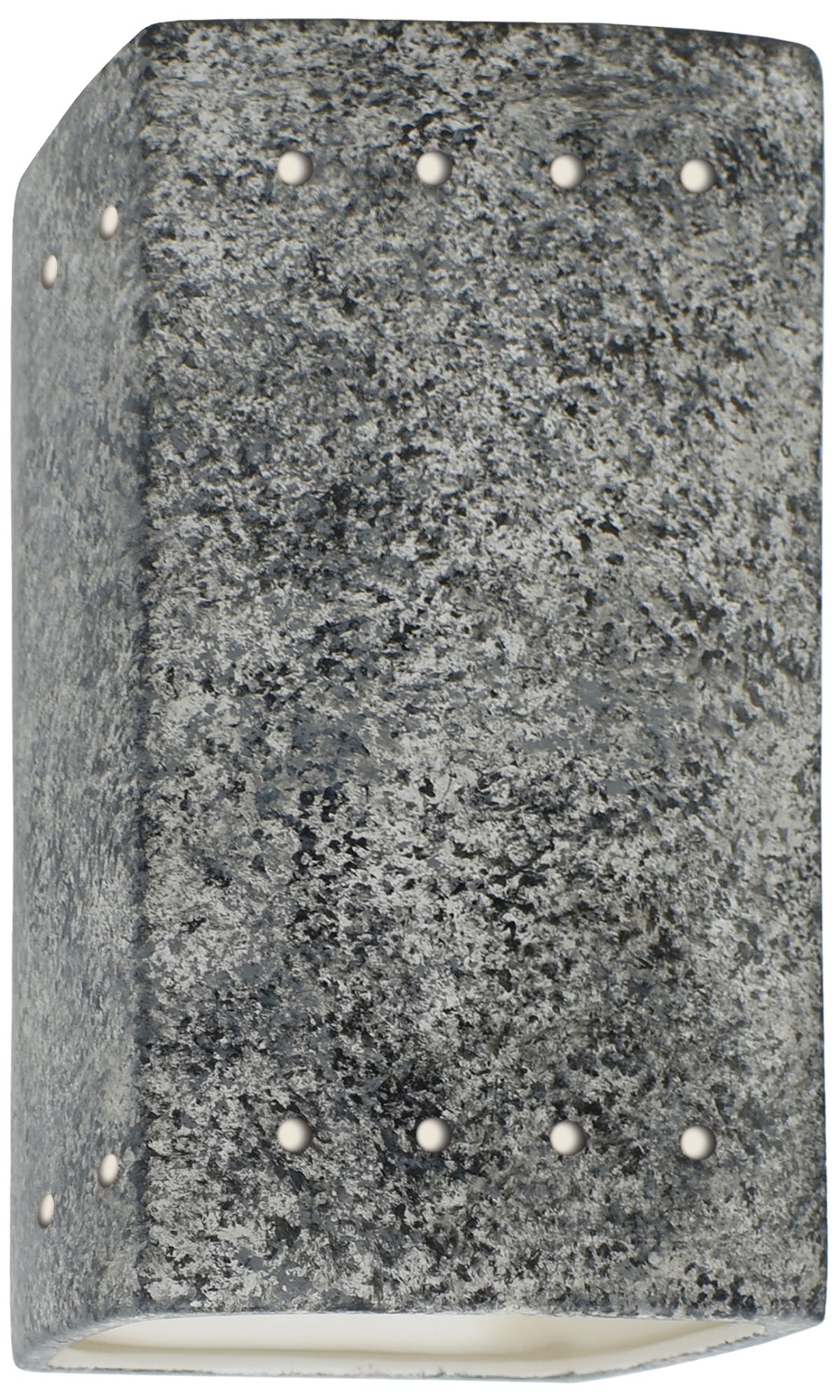 9.5" Ceramic Rectangle ADA Granite Sconce w/ Perfs