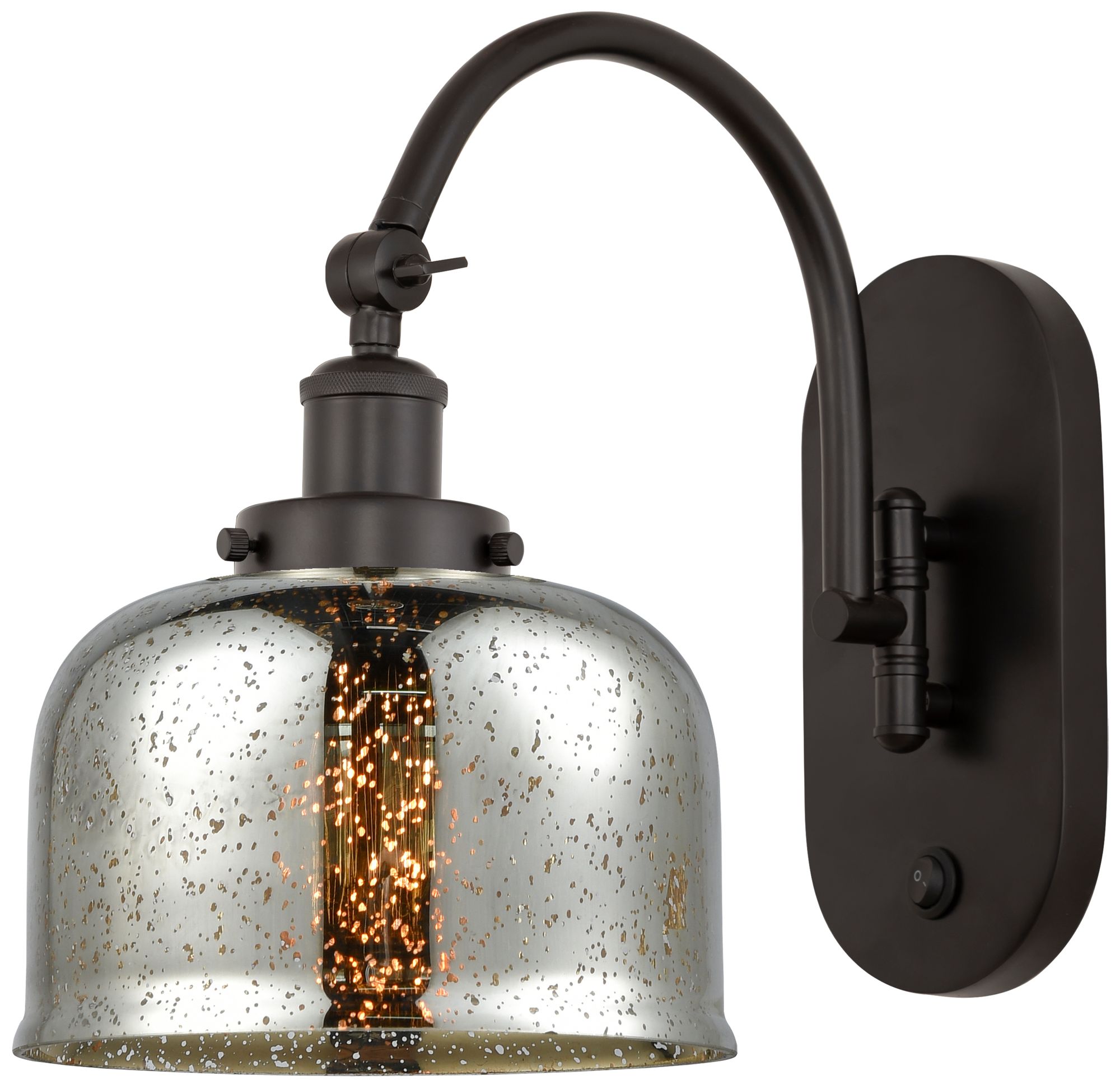 Franklin Restoration Bell 8" Incandescent Sconce - Bronze - Mercury Sh