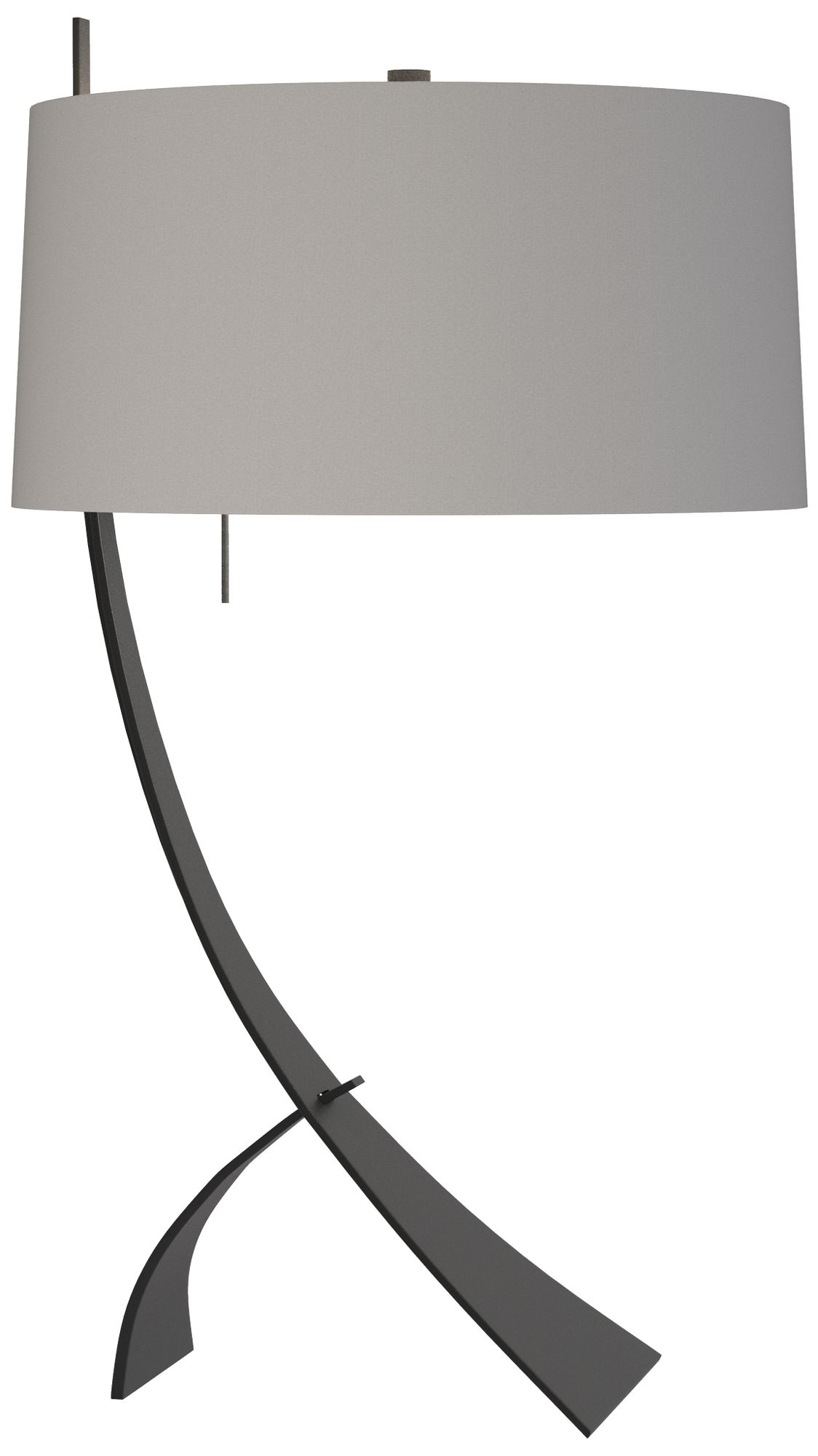 Stasis 28.3" High Black Table Lamp With Medium Grey Shade