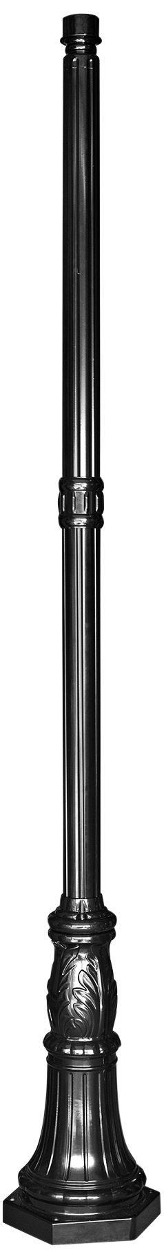 Commercial 96" High Black Outdoor Post Light Pole