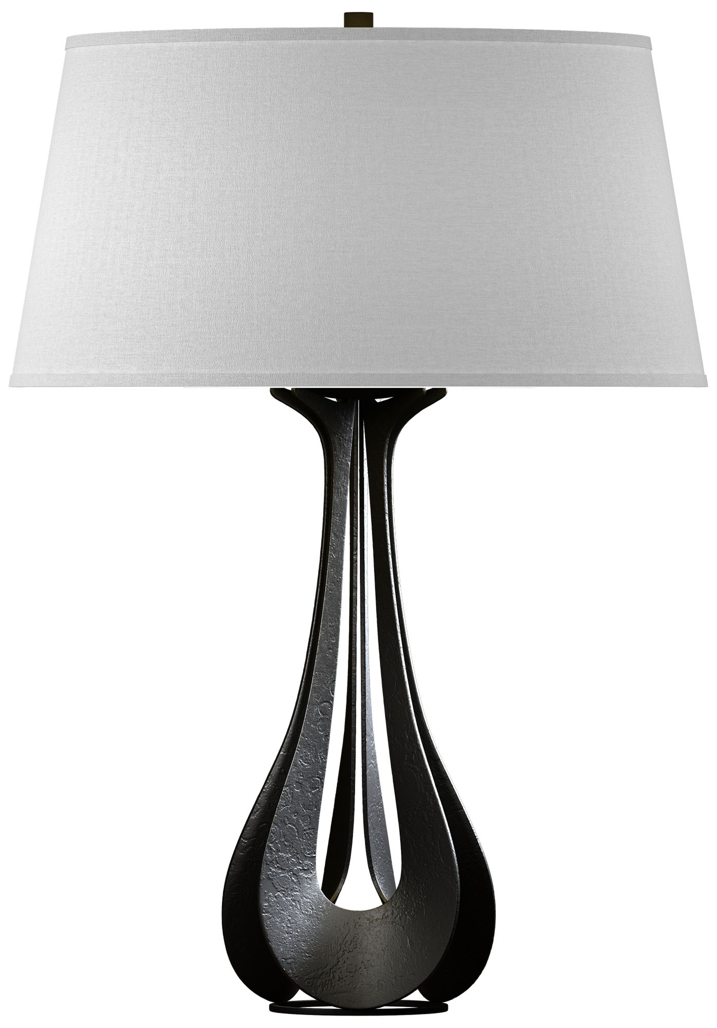 Lino 25.3" High Black Table Lamp With Light Grey Shade