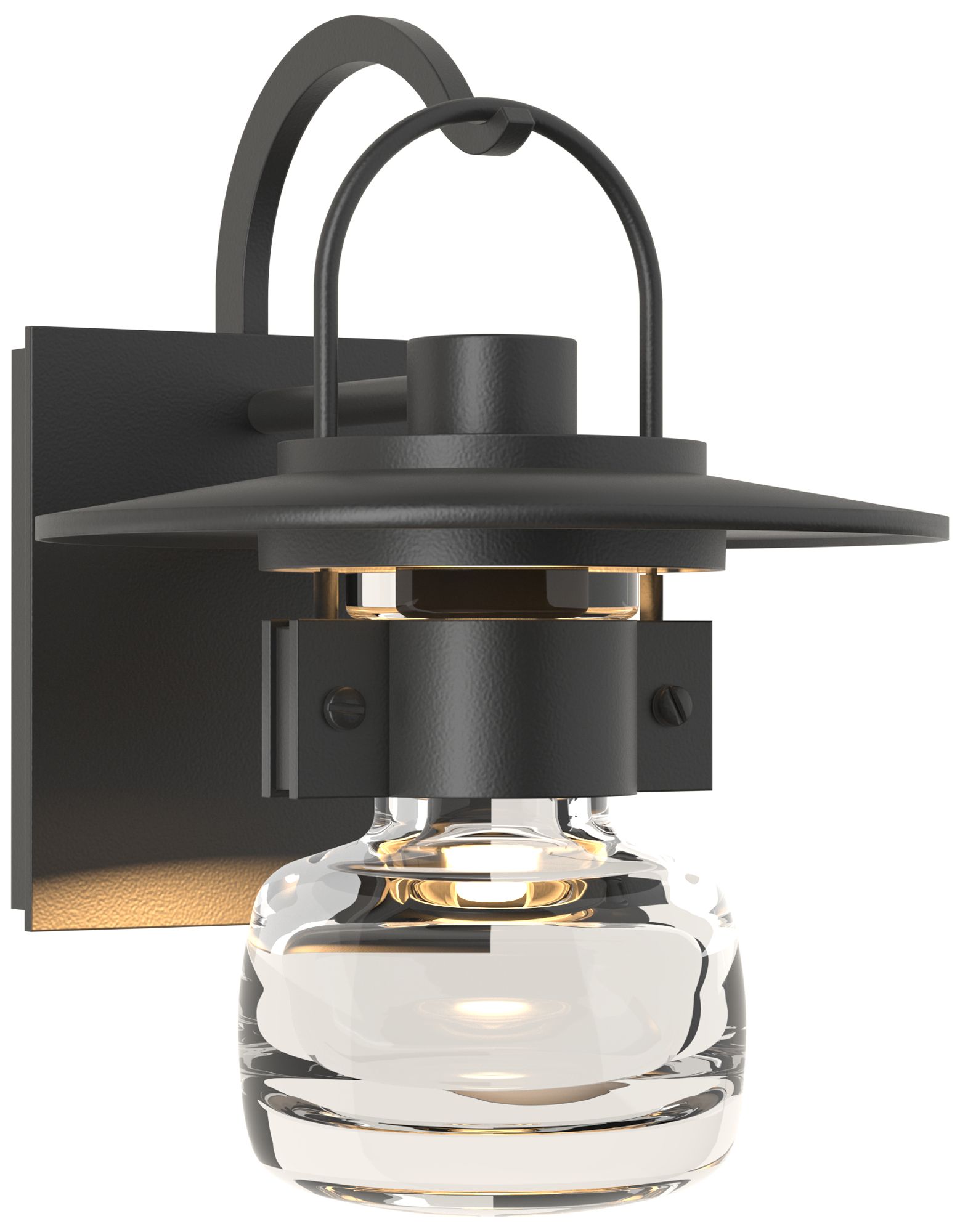 Mason Small Outdoor Sconce - Black Finish - Clear Glass