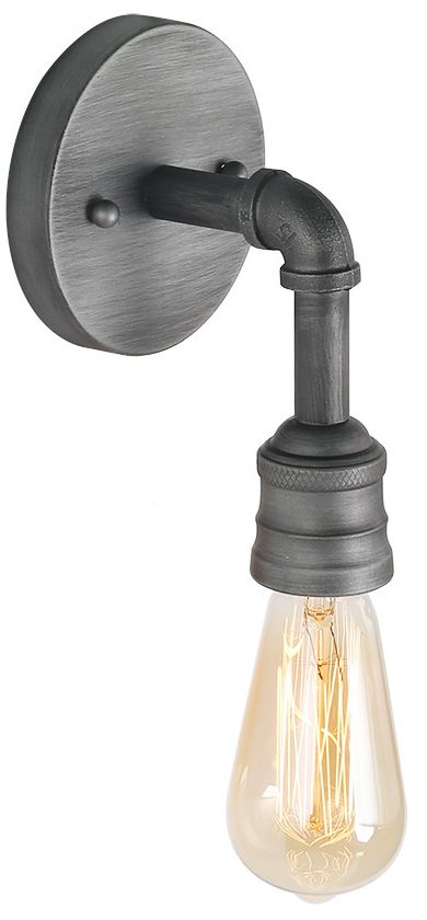 Tur 1-Light 4.7" Wide Aged Silver Wall Sconce