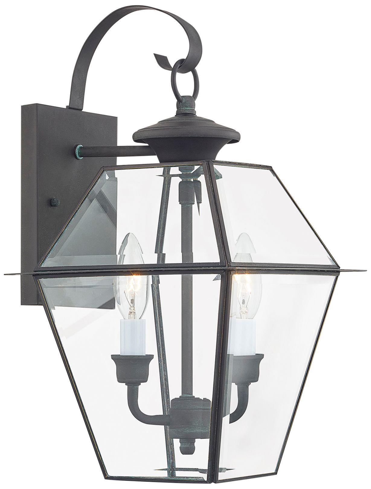 Westover 16 1/2" High Charcoal 2-Light Outdoor Lantern Wall Light
