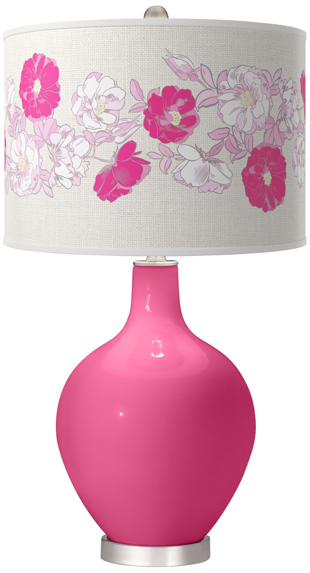 Blossom Pink Rose Bouquet Ovo Table Lamp