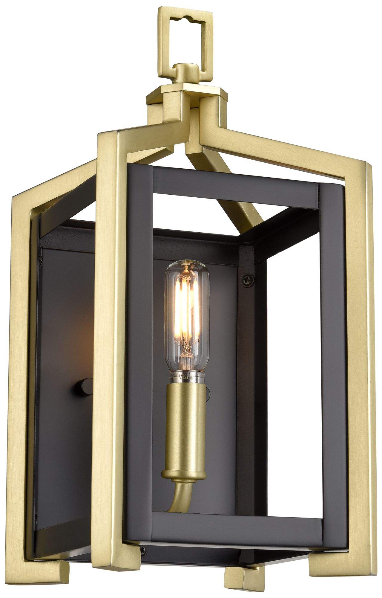 Wiscoy 12.25" High Brushed Satin Brass Sconce With