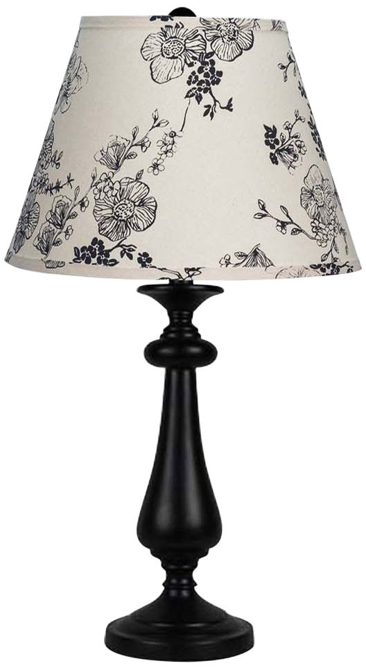 Lexington Black Wild Rose Shade Table Lamp