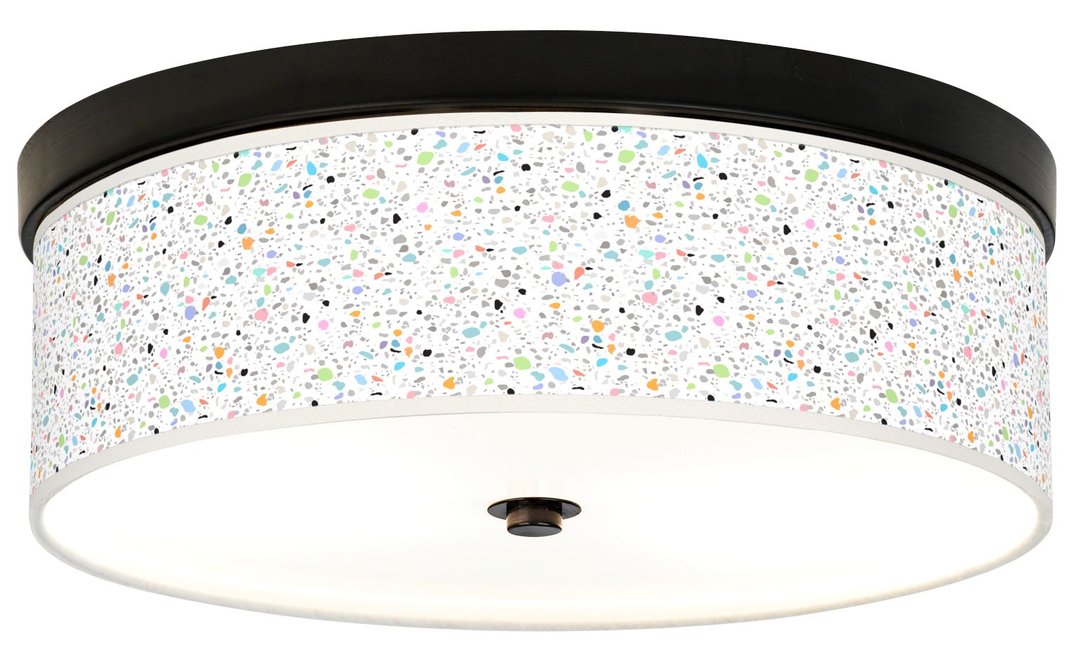 Colored Terrazzo Giclee Energy Efficient Bronze Ceiling Light