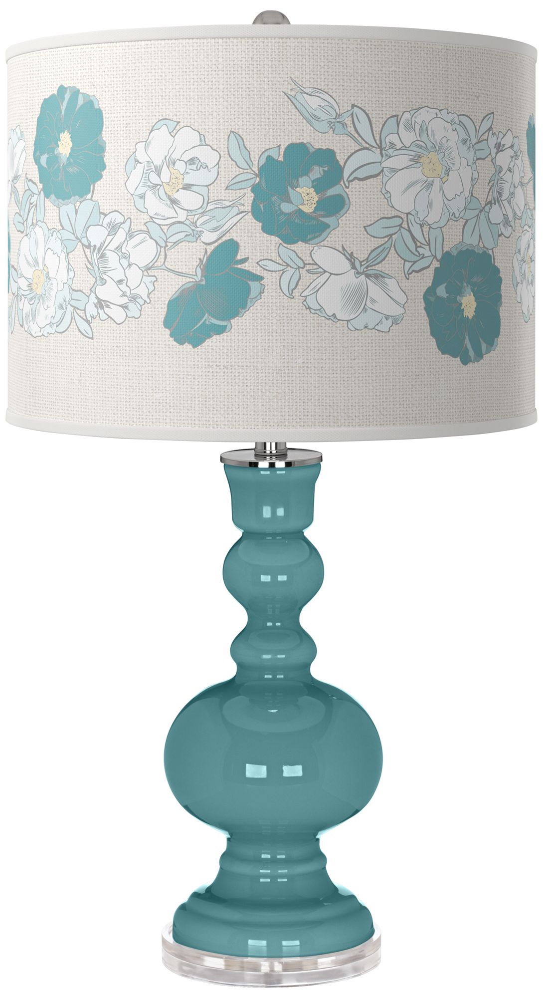 Reflecting Pool Rose Bouquet Apothecary Table Lamp