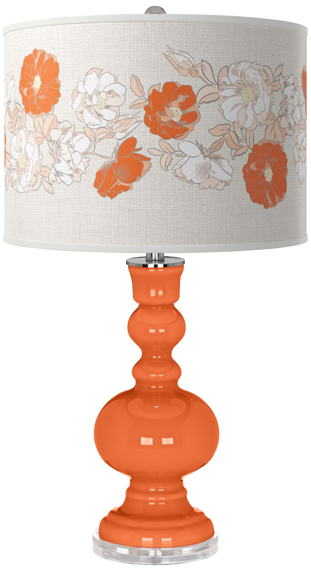 Nectarine Rose Bouquet Apothecary Table Lamp