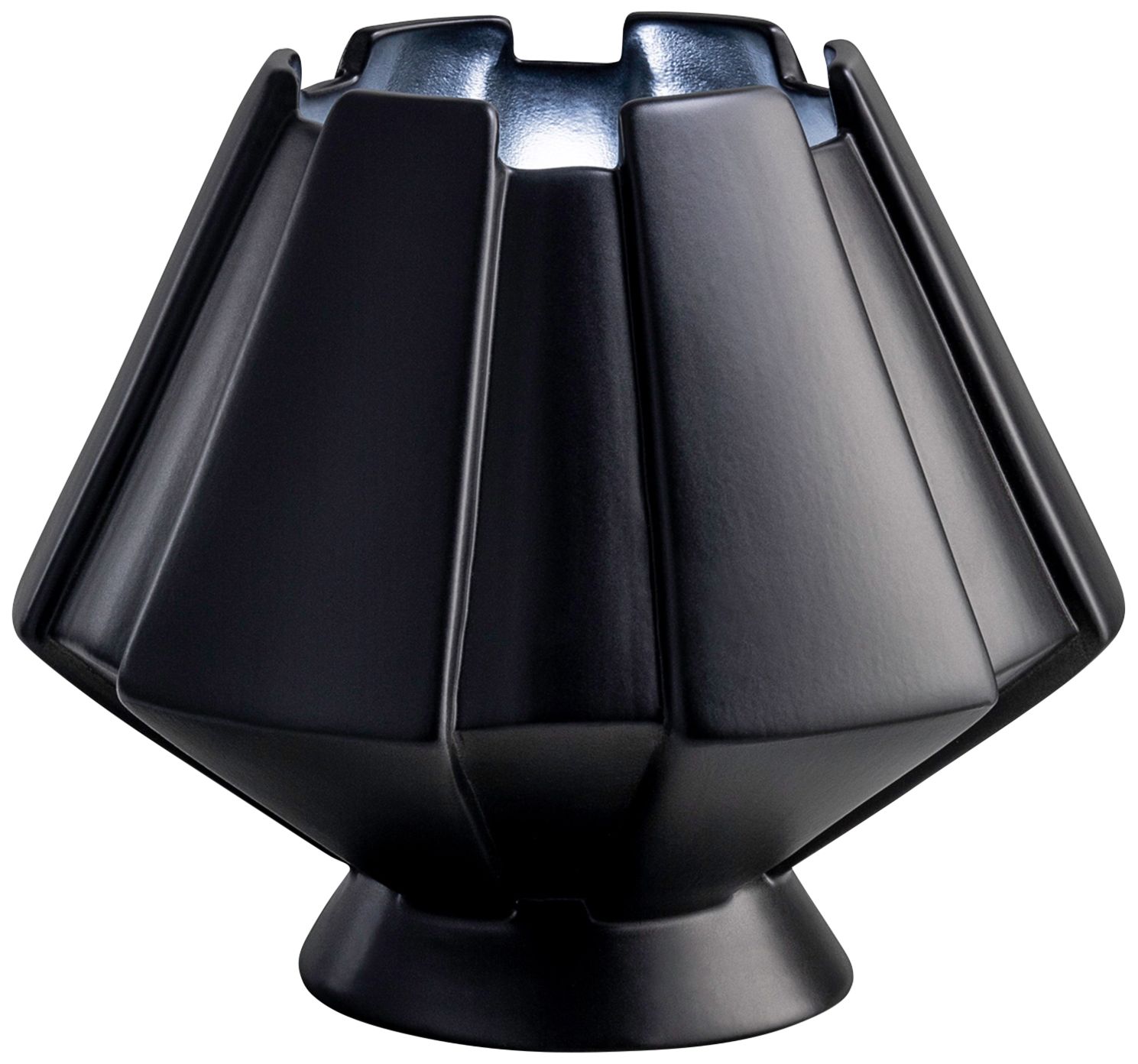 Meta 7" High Carbon Matte Black Ceramic Portable Accent Table Lamp