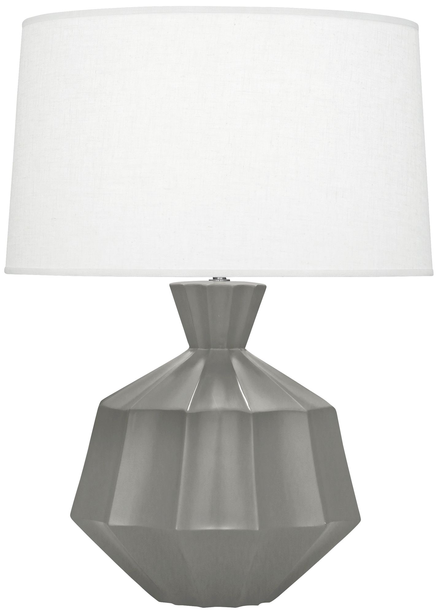 Robert Abbey Orion 27" Matte Gray Taupe Ceramic Table Lamp