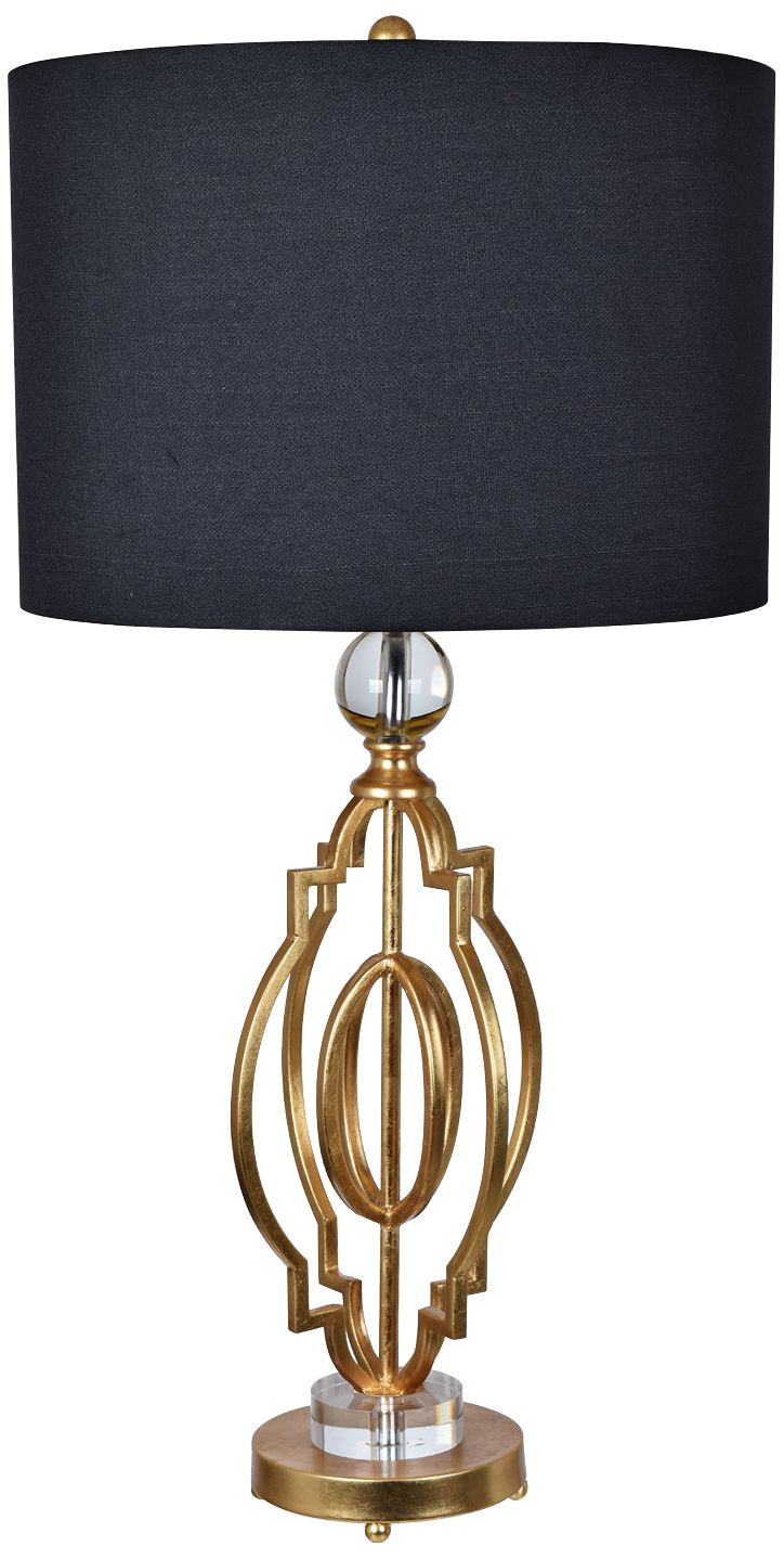 Crestview Collection Shine Gold Leaf Table Lamp