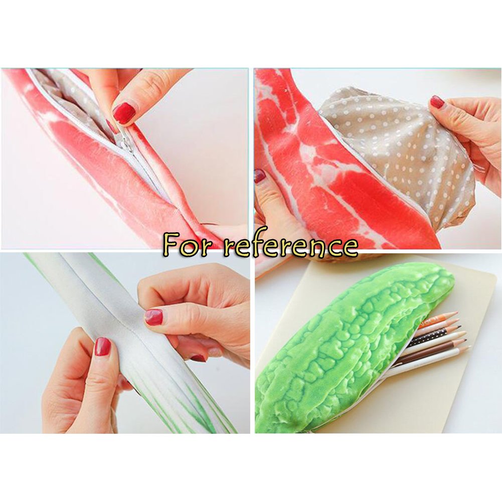Novelty Simulation Bamboo Shoots Pencil Pen Case Stationery Zipper Bag for Students Office
