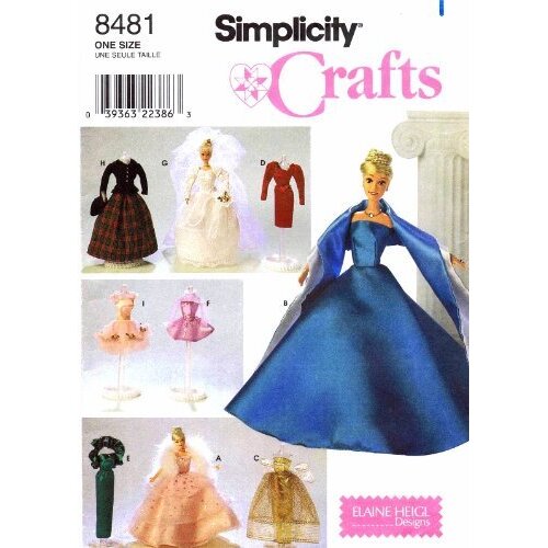 Simplicity Barbie Doll Clothing Patterns Crafts Sewing 11 5 Dolls 8481