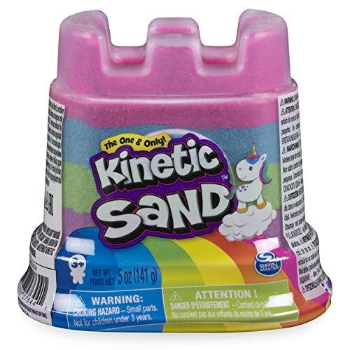 Kinetic Sand 6054549, Rainbow Unicorn Multi 142 g Single Container, for Kids Aged 3 and Up, Mixed Colours