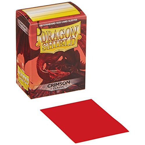 Dragon Shield Deck Protective Sleeves for Gaming Cards Standard Size (100 sleeves) Crimson