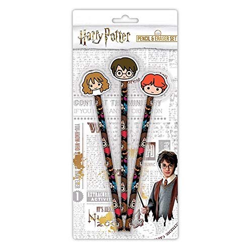 Harry Potter Kawaii 3D Pencil & Eraser Set