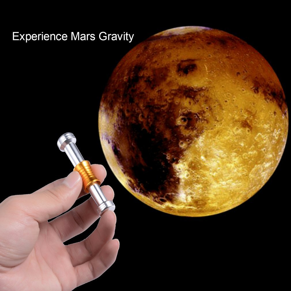 Fidget Desk Toy Displaying Gravity On The Moon Mars Earth Moondrop With Stand