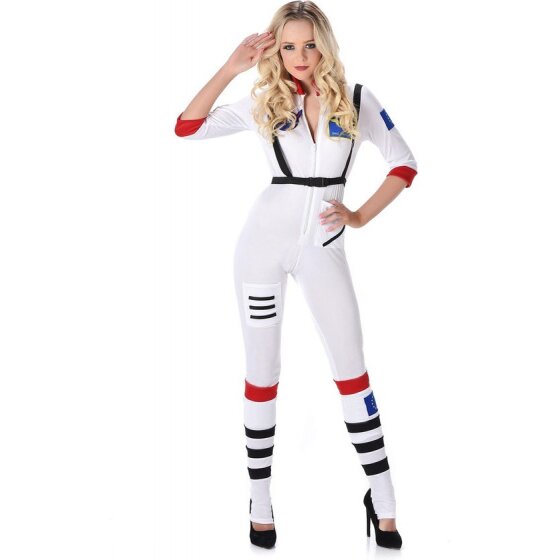 dress up astronaut ladies polyester white size XL