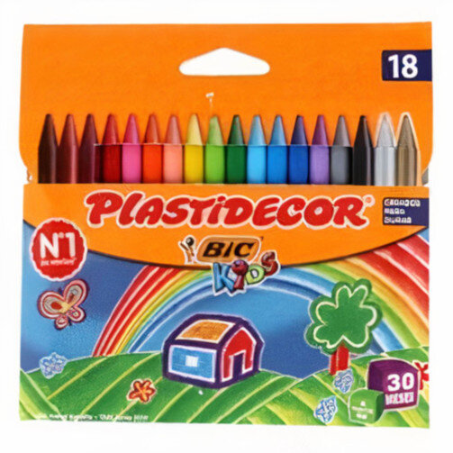 wax crayon Plastidecor coloured junior 18 pcs