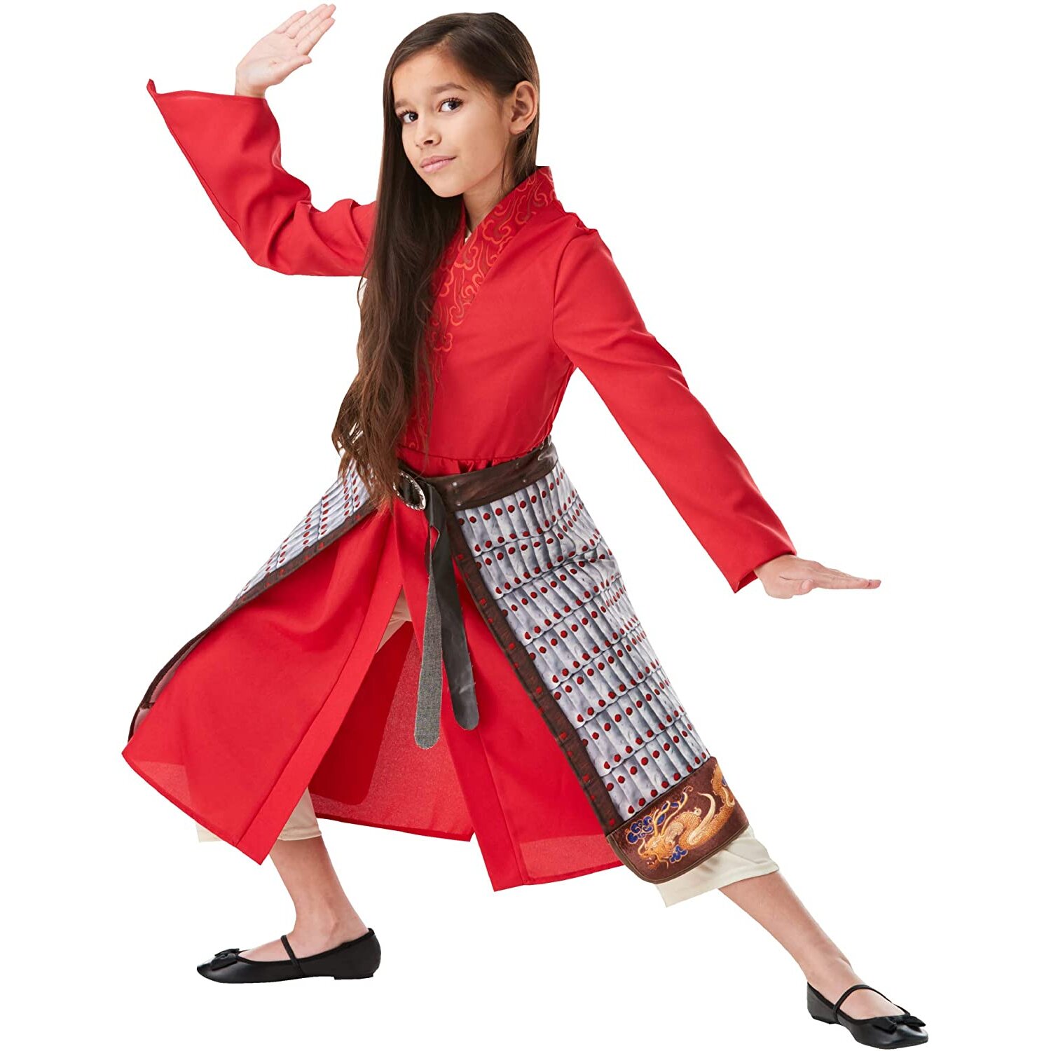 Rubie's Official Disney Mulan Movie Costume, Mulan Deluxe Warrior, Childs Fancy Dress