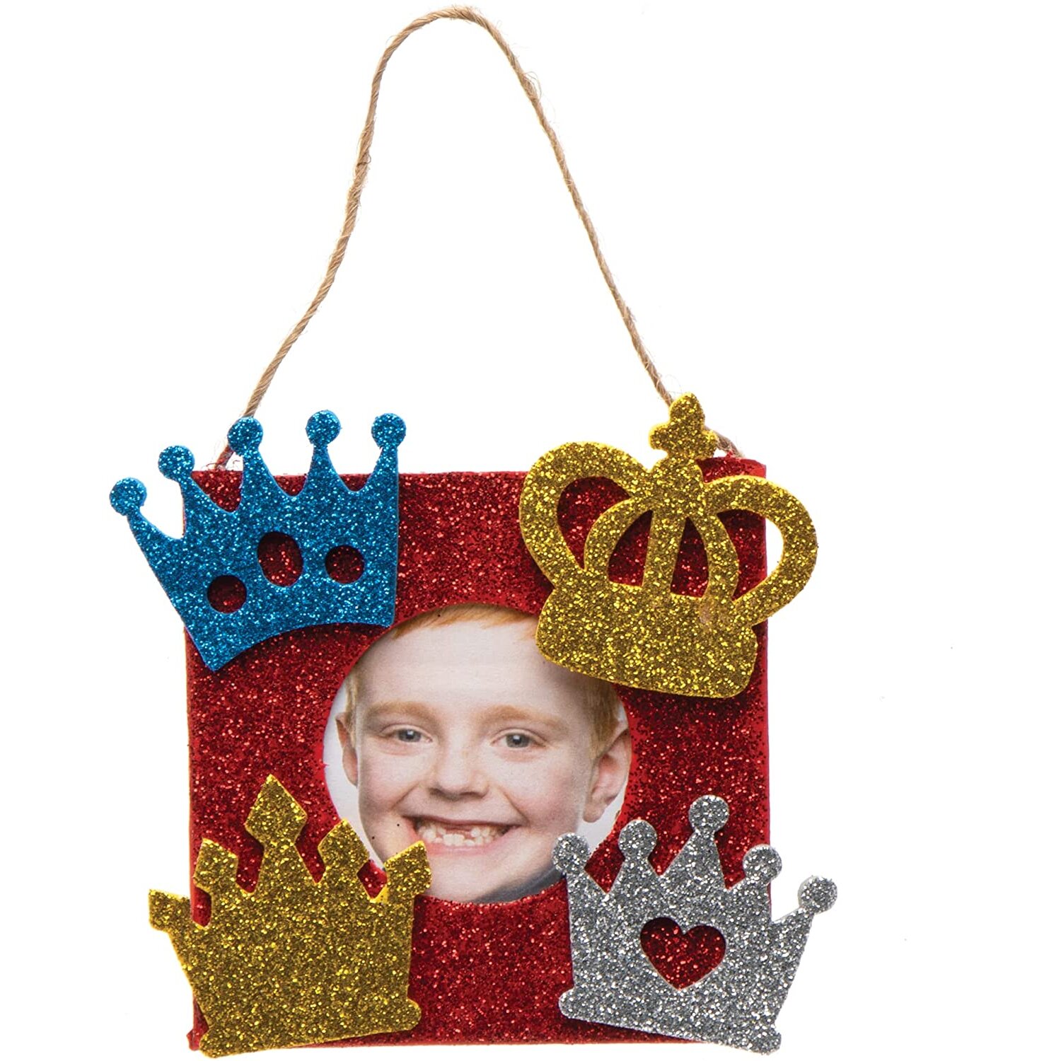 Baker Ross Platinum Jubilee Glitter Crown Sticker Set for Kids - Pack of 150, Craft Supplies, (PJ200)