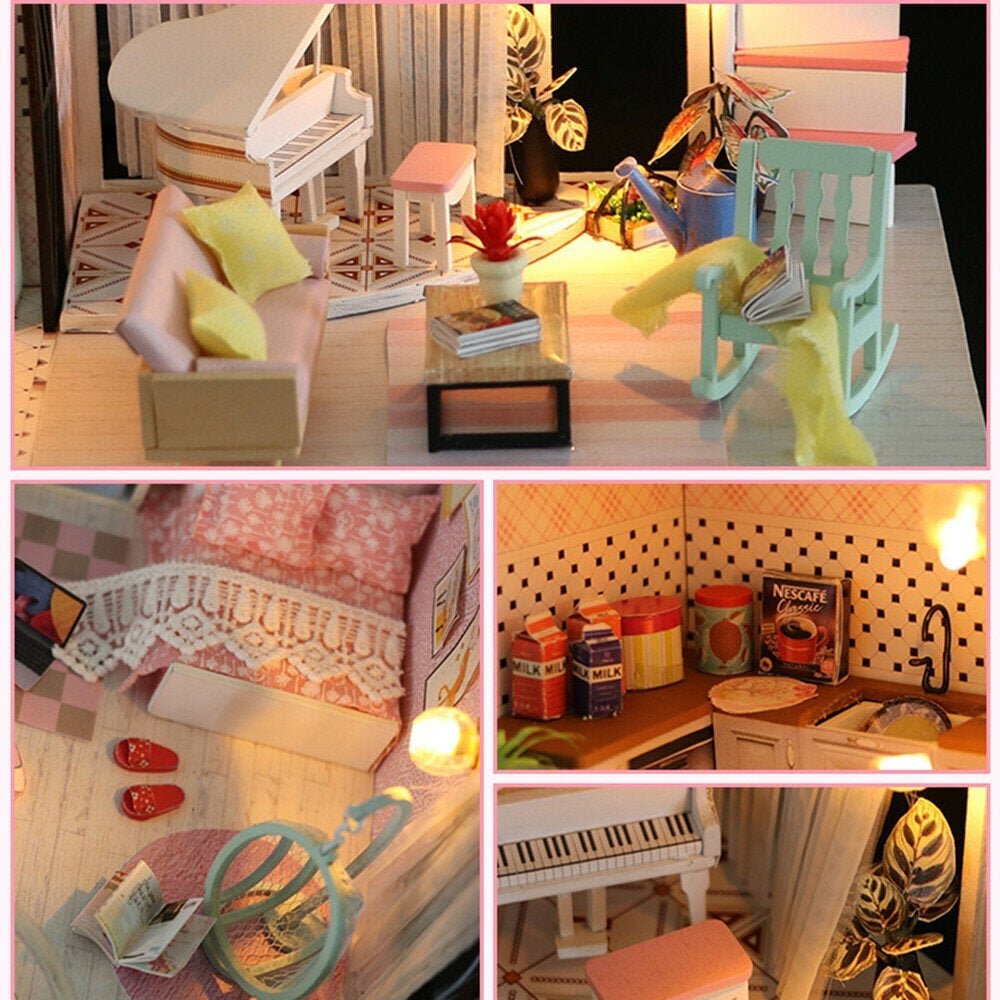 DIY Villa Miniature Doll House Model Cottage