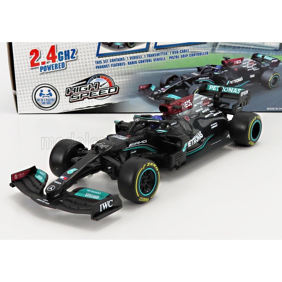 Maisto Mercedes GP F1 W12 Mercedes M12 Eq Power+ Team Amg Petronas Motorsport Formula One N 44 Season 2021 Lewis Hamilton Black Green - 1:24