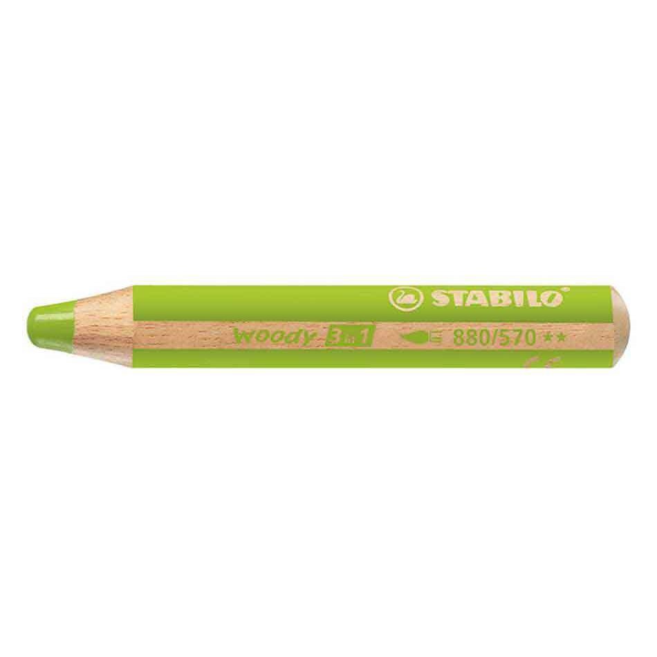 Stabilo Woody 3 in 1 Multi-Talented Jumbo Pencils - Leaf Green - Single - 880/570