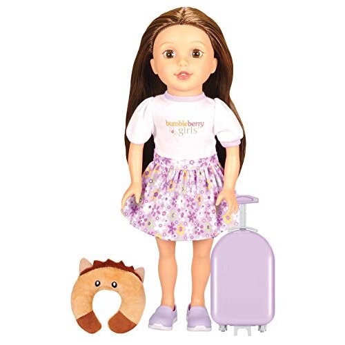 Bumbleberry Girls Travel Set - Paige, Brunette, 15 inches (LT15027)